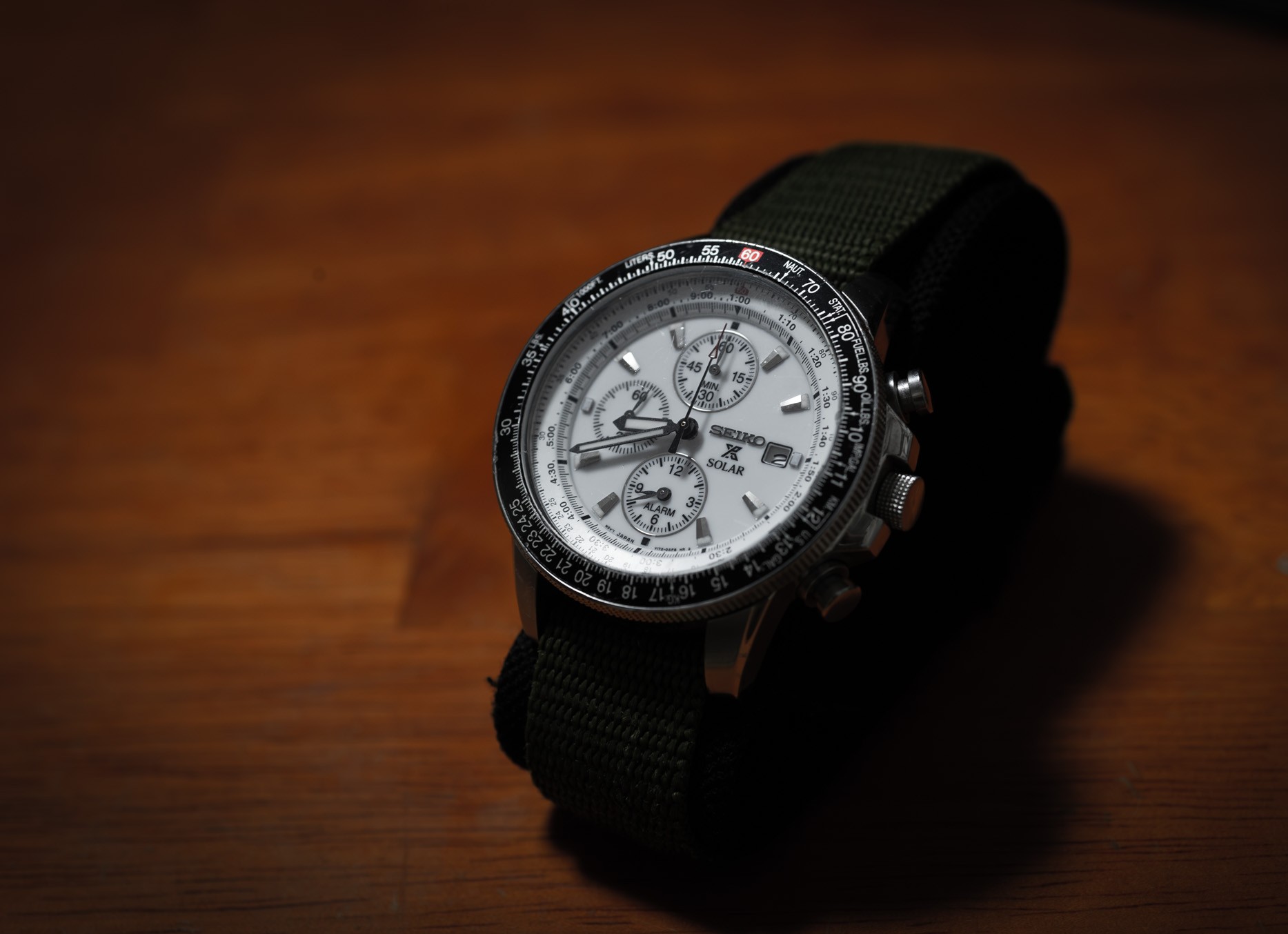 Seiko aviation chronograph watch